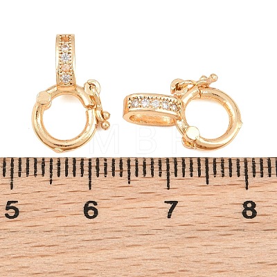 Brass Micro Pave Clear Cubic Zirconia Twister Clasp CU-CBA7BFE-05G-1