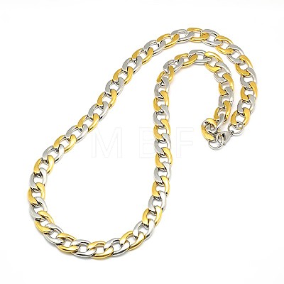 304 Stainless Steel Curb Chain/Twisted Chain Necklaces STAS-A028-N127-1