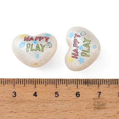 Printed Opaque Acrylic Beads OACR-B054-01K-1