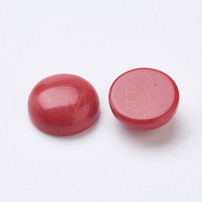 Synthetic Coral Cabochons G-F501-03-10mm-1
