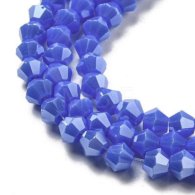Opaque Solid Color Electroplate Glass Beads Strands LS-EGLA-A039-P4mm-A11-1