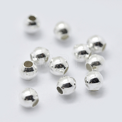 925 Sterling Silver Spacer Beads STER-K171-44S-3mm-1