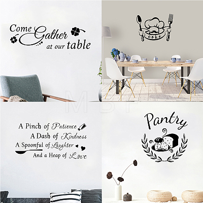 PVC Quotes Wall Sticker DIY-WH0200-079-1
