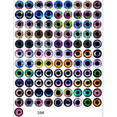 Printed Transparent Glass Cabochons GL-CBAA22A-02-1