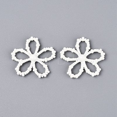Spray Painted Alloy Flower Multi-Strand Links PALLOY-Q464-01A-1
