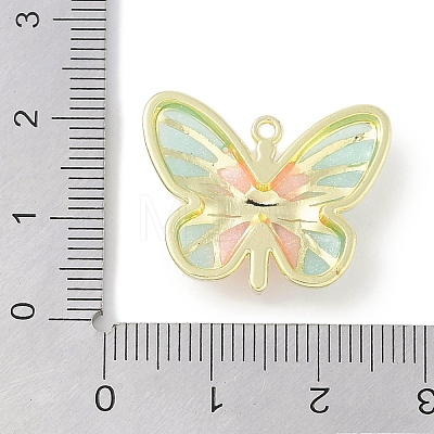 Rack Plating Alloy Enamel Pendants PALLOY-F018-22G-02-1