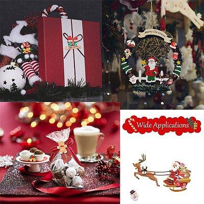 48Pcs 12 Styles Christmas Theme Opaque Resin Cabochons CRES-SC0002-54-1