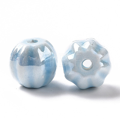 Handmade Pearlized Porcelain Beads PORC-G010-01B-1