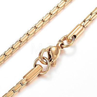 304 Stainless Steel Necklaces NJEW-E080-17G-1