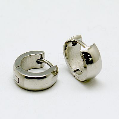 Fashion 304 Stainless Steel Huggie Hoop Earrings EJEW-G124-M12-1