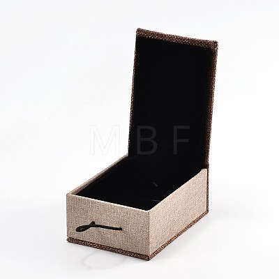 Rectangle Wooden Pendant Necklace Boxes  X-OBOX-N013-03-1