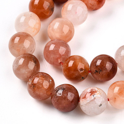 Natural Red Quartz Beads Strands G-T140-10mm-01-1