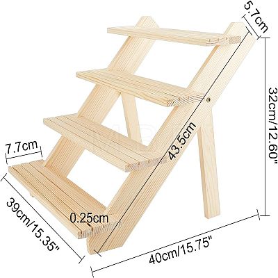 4- Tier Wood Display Stands ODIS-WH0027-028-1