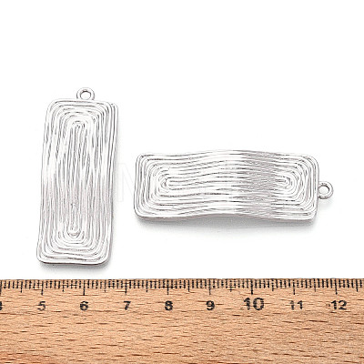 Rack Plating Textured Alloy Pendants PALLOY-T095-17P-1
