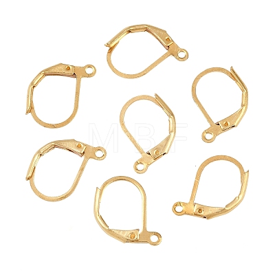 Brass Lever Back Hoop Earrings KK-EC223-C-1