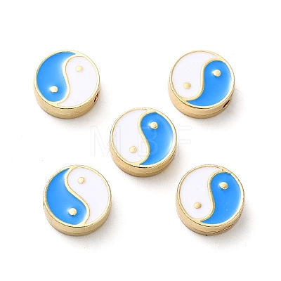 Rack Plating Alloy Enamel Beads ENAM-F146-18G-03-1