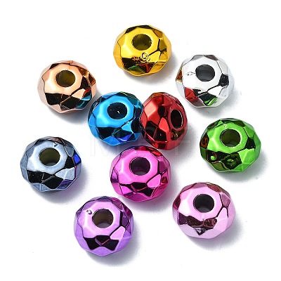 UV Plating Acrylic European Beads X-OACR-E033-22-1