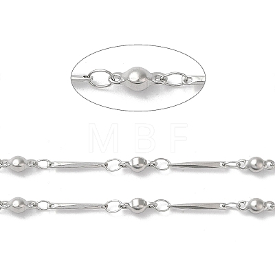 304 Stainless Steel Faceted Rectangle Link Chains CHS-E012-03P-1