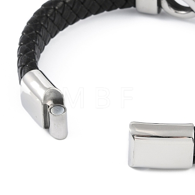 Braided Microfiber Leather Cord Bracelets BJEW-P328-11AS-1