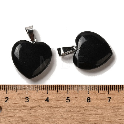 Natural Obsidian Pendants X-G-Q438-24-1