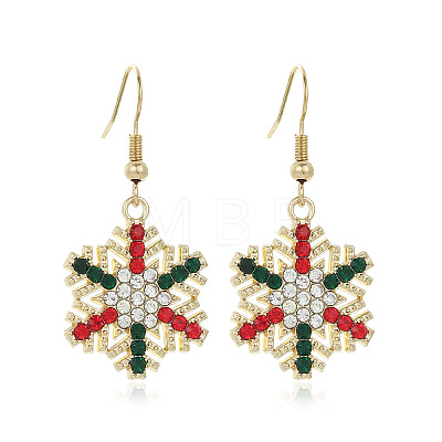Snowflake Alloy Dangle Earrings FS-WGD9918-10-1