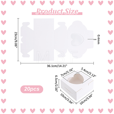 Square Kraft Paper Muffin Storage Gift Boxes CON-WH0095-95A-1