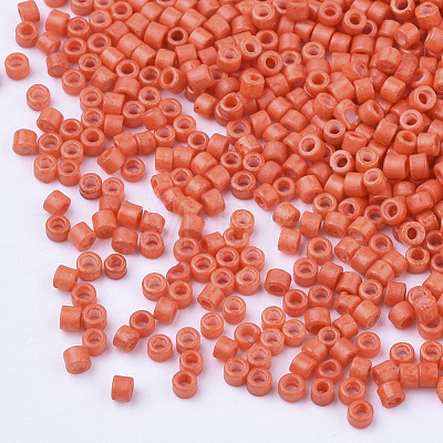 Baking Paint Cylinder Seed Beads SEED-Q036-02A-D13-1