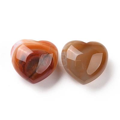 Natural Red Agate Heart Love Stone G-P486-02B-1