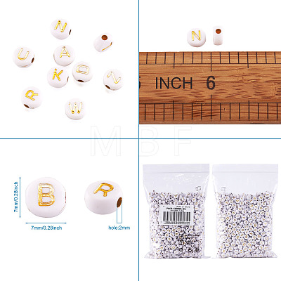 Plating Metal Enlaced Acrylic Beads PACR-CW0001-01-1