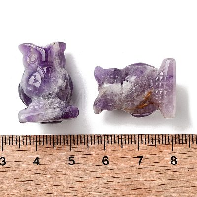 Natural Amethyst Carved Figurines DJEW-L023-G11-1