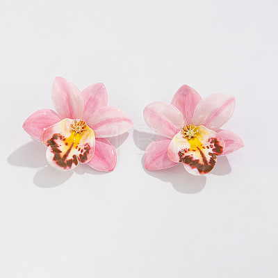Cloth Flower Stud Earrings FS-WG643B1-08-1