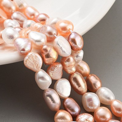 Natural Cultured Freshwater Pearl Beads Strands PEAR-P062-28H-1