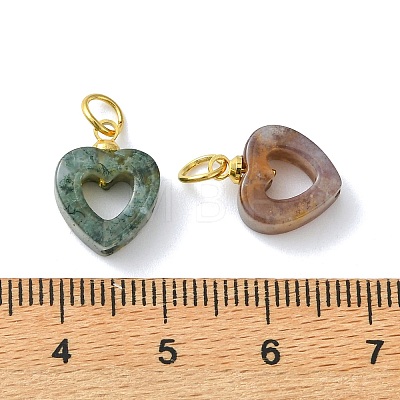 Natural Indian Agate Pendants PALLOY-JF05634-1