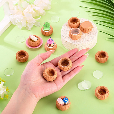12Pcs Miniature Resin Basket DIY-TA0016-07-1
