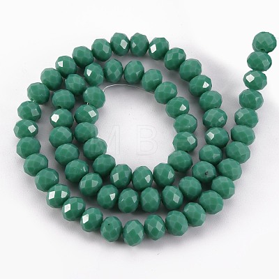 Opaque Solid Color Glass Beads Strands X-EGLA-A034-P8mm-D19-1