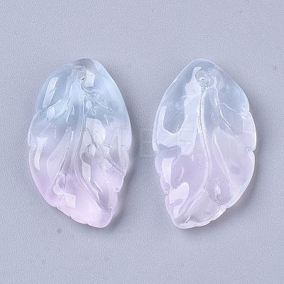 Two Tone Transparent Spray Painted Glass Pendants LS-X-GLAA-T013-02-D02-1