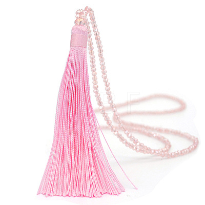 Velvet Long Tassel Pendant Necklaces WGB6ED0-07-1