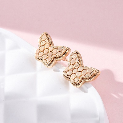 Brass Stud Earrings EJEW-D288-08G-1