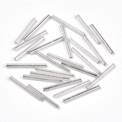 Electroplate Glass Bugle Beads SEED-S043-02B-02-1