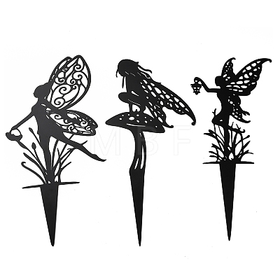 Iron Fairy Garden Stakes AJEW-Z050-01B-1