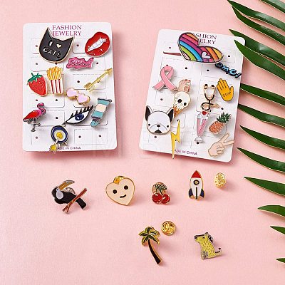 Kissitty Alloy Enamel Brooches JEWB-KS0001-01-1