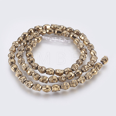 Electroplated Non-magnetic Synthetic Hematite Bead Strand G-E495-06-1