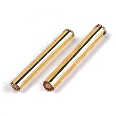 Electroplate Glass Bugle Beads SEED-S043-02C-01-1