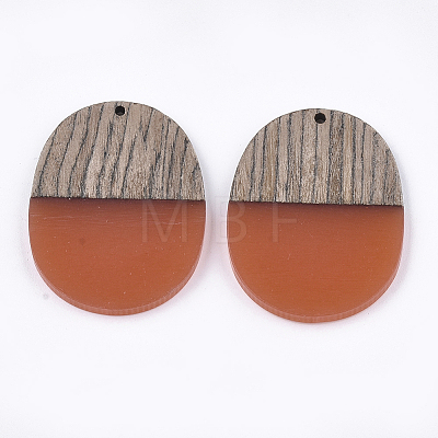 Resin & Wenge Wood Pendants RESI-T023-01K-1