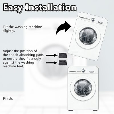Rubber Anti-slip and Shock-Absorbing Foot Pads for Washing Machines AJEW-WH0696-615-1