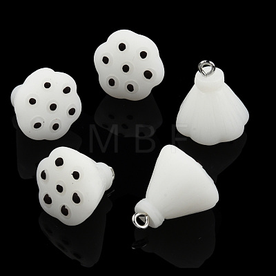 Opaque Resin Pendants RESI-N021-32B-1