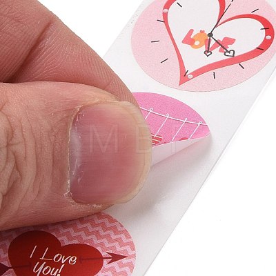 Valentine's Day Round Paper Stickers DIY-I107-03A-1