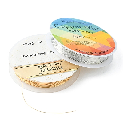 4 Rolls 4 Color Copper Round Wire for Jewelry Making CWIR-FS0001-01-1