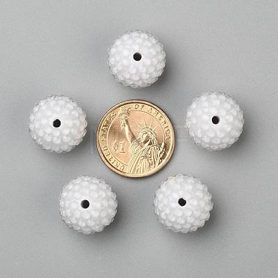 Chunky Resin Rhinestone Bubblegum Ball Beads RESI-A001-5-1