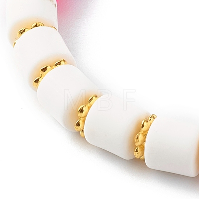 Handmade Polymer Clay Beads Stretch Bracelets Sets BJEW-JB06427-1